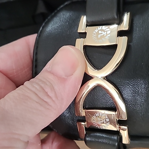 Anne Klein Black Loafers with Gold Detail with Logo size 7.5 - Picture 3 of 12